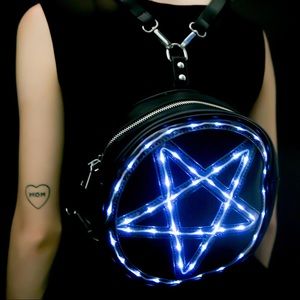 Current Mood Darklight Pentagram Circle Backpack
